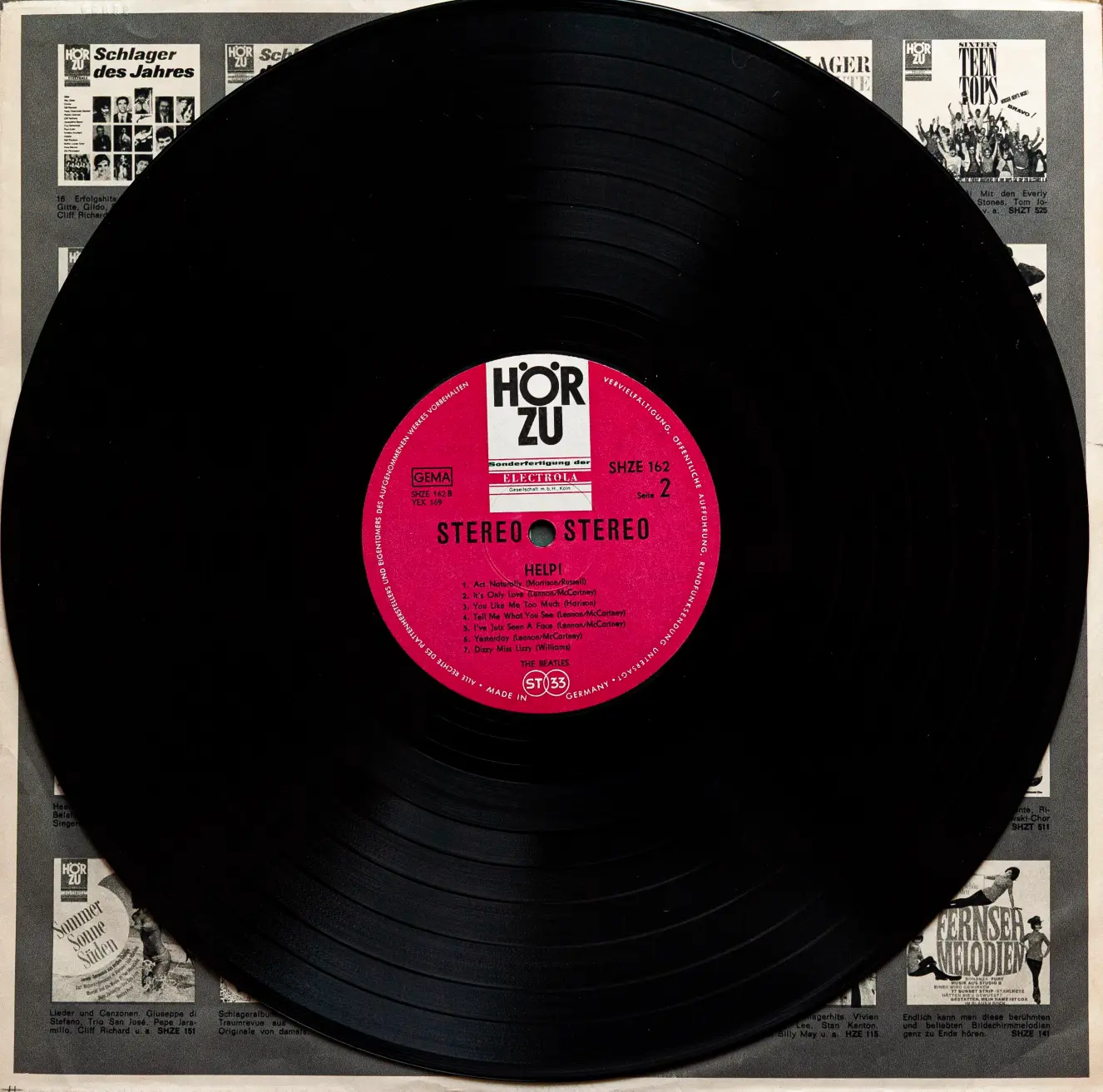 The Beatles â Help! LP (1965) HĂśr Zu / Electrola (SHZE 162) Vinyl B-side