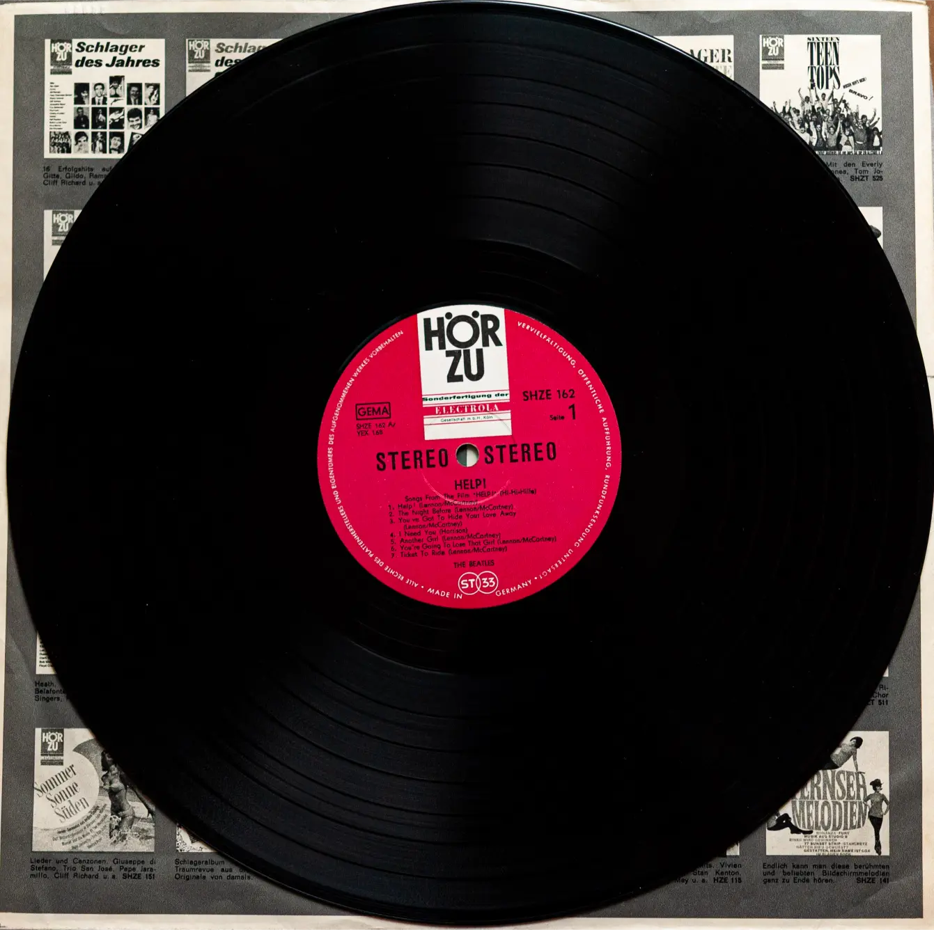 The Beatles â Help! LP (1965) HĂśr Zu / Electrola (SHZE 162) Vinyl A-side