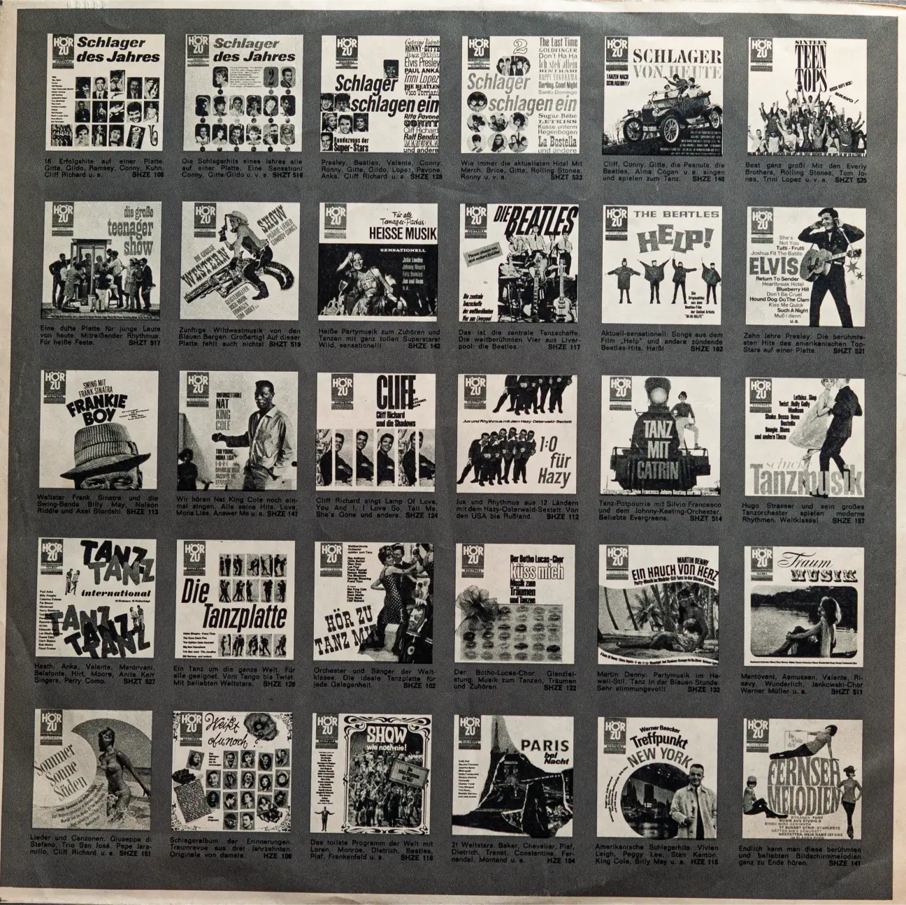 The Beatles â Help! LP (1965) HĂśr Zu / Electrola (SHZE 162) Innercover bakside