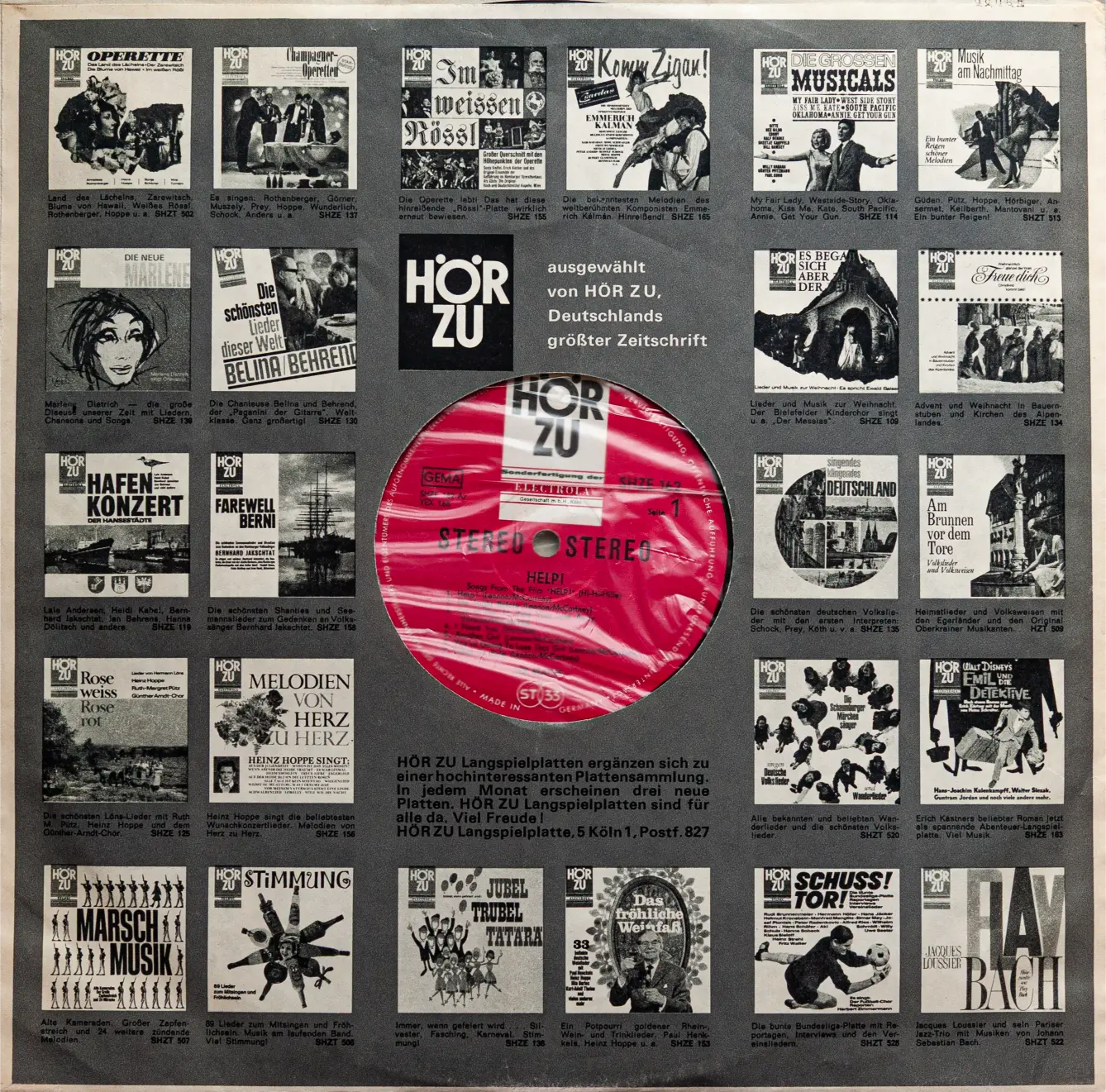 The Beatles â Help! LP (1965) HĂśr Zu / Electrola (SHZE 162) Innercover