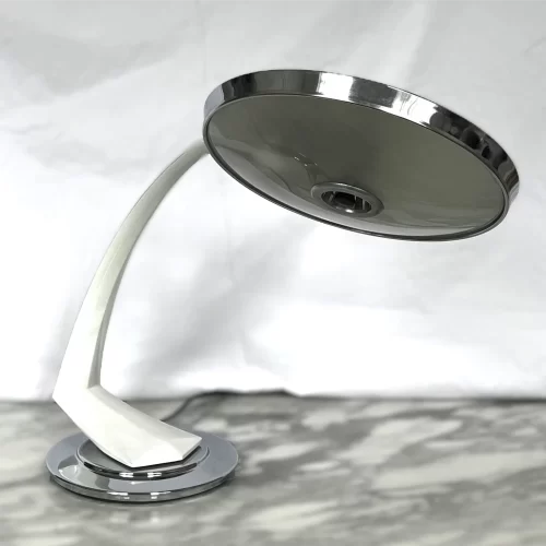 FASE Lampe modell Boomerang 2000 i hvit & sølv. 1968-1979