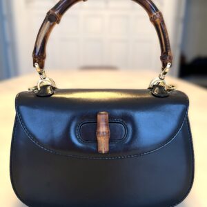 Gucci Black Bamboo 1947 Small Leather Bag, forsidebilde