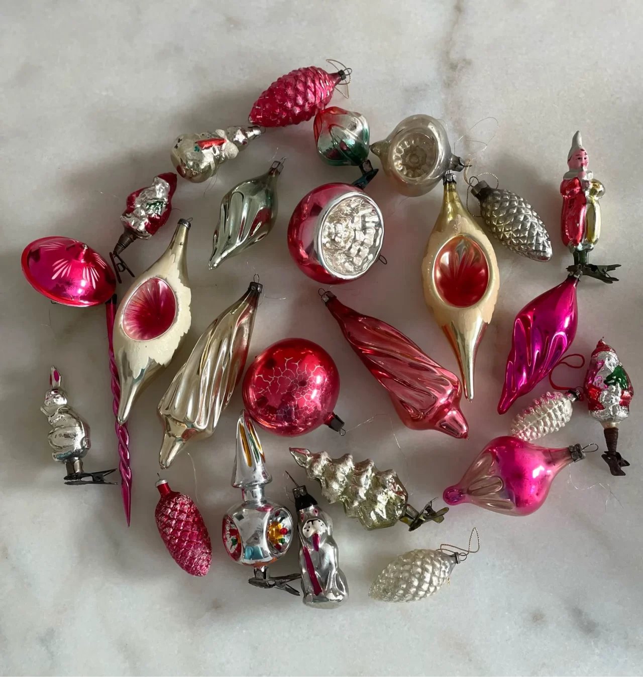 Patina Collector. Julenostalgi. Vintage julepynt i Mercury glass. Patina Collectors blogg