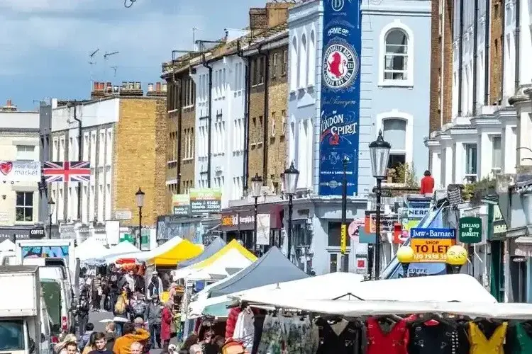 Vintage og antikk i Notting Hill, London. Beste loppemarkedene i Europa