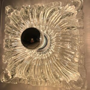 Space Age vegglamper i pressglass