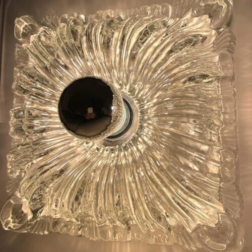 Space Age vegglamper i pressglass